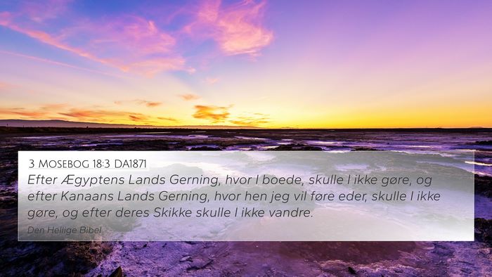 3 Mosebog 18:3 DA1871 Bible Verse Image
