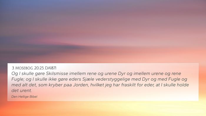 3 Mosebog 20:25 DA1871 Bible Verse Image