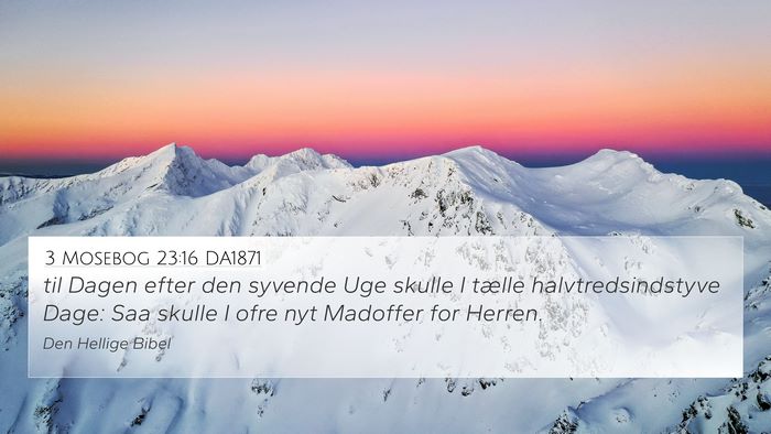 3 Mosebog 23:16 DA1871 Bible Verse Image
