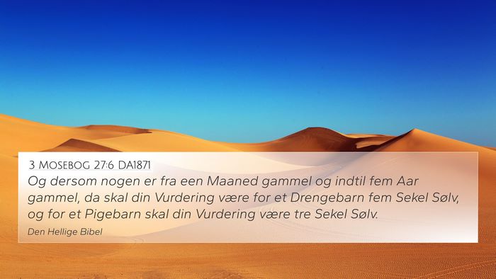 3 Mosebog 27:6 DA1871 Bible Verse Image