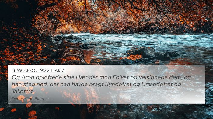 3 Mosebog 9:22 DA1871 Bible Verse Image