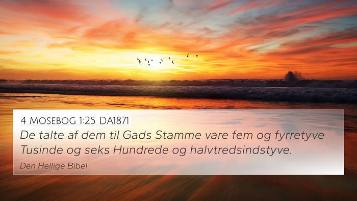 4 Mosebog 1:25 DA1871 Bible Verse Image