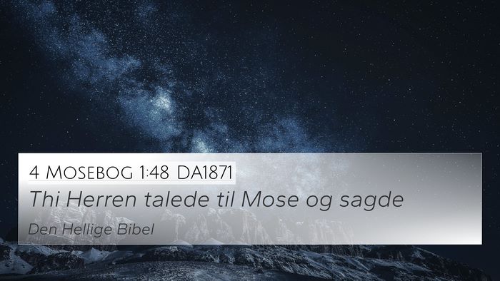 4 Mosebog 1:48 DA1871 4K Wallpaper - Thi Herren talede til Mose og - 4K Wallpaper Bible Verse