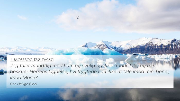 4 Mosebog 12:8 DA1871 4K Wallpaper - Jeg taler mundtlig med ham og synlig og ikke i - 4K Wallpaper Bible Verse