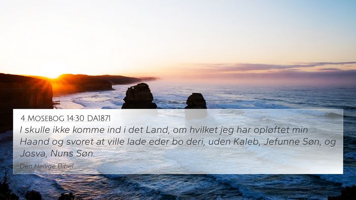 4 Mosebog 14:30 DA1871 Bible Verse Image