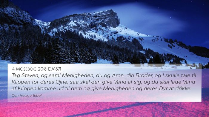 4 Mosebog 20:8 DA1871 Bible Verse Image