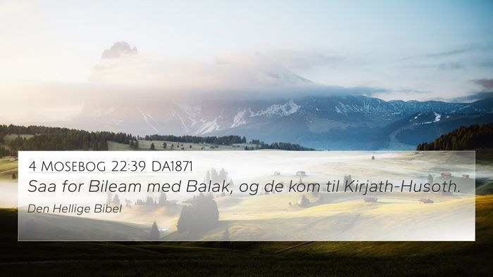 4 Mosebog 22:39 DA1871 4K Wallpaper - Saa for Bileam med Balak, og de kom til - 4K Wallpaper Bible Verse