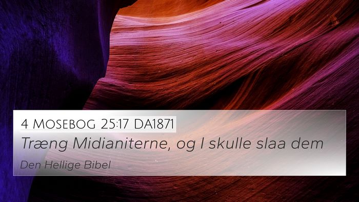 4 Mosebog 25:17 DA1871 4K Wallpaper - Træng Midianiterne, og I skulle slaa - 4K Wallpaper Bible Verse