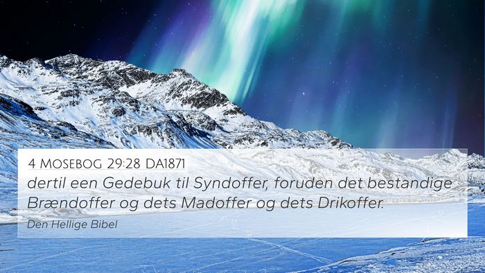 4 Mosebog 29:28 DA1871 4K Wallpaper - dertil een Gedebuk til Syndoffer, foruden det - 4K Wallpaper Bible Verse