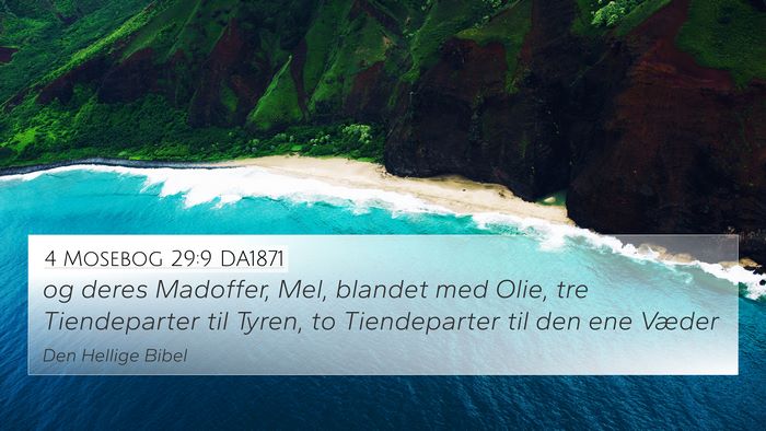 4 Mosebog 29:9 DA1871 4K Wallpaper - og deres Madoffer, Mel, blandet med Olie, tre - 4K Wallpaper Bible Verse