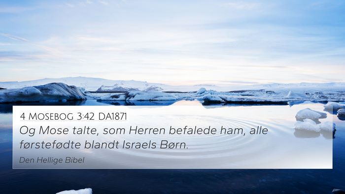 4 Mosebog 3:42 DA1871 4K Wallpaper - Og Mose talte, som Herren befalede ham, alle - 4K Wallpaper Bible Verse