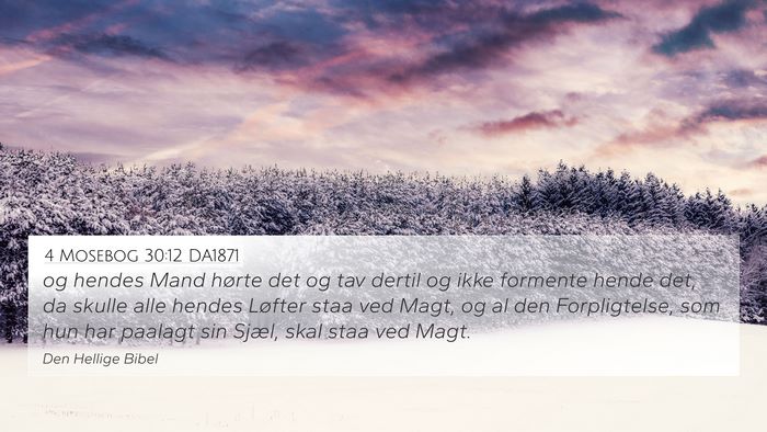4 Mosebog 30:12 DA1871 4K Wallpaper - og hendes Mand hørte det og tav dertil og ikke - 4K Wallpaper Bible Verse