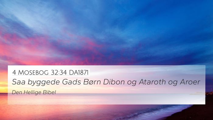 4 Mosebog 32:34 DA1871 Bible Verse Image