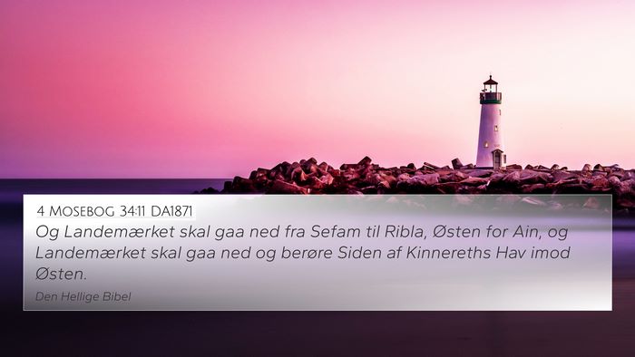 4 Mosebog 34:11 DA1871 Bible Verse Image