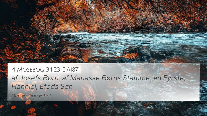 4 Mosebog 34:23 DA1871 4K Wallpaper - af Josefs Børn, af Manasse Børns Stamme, en - 4K Wallpaper Bible Verse
