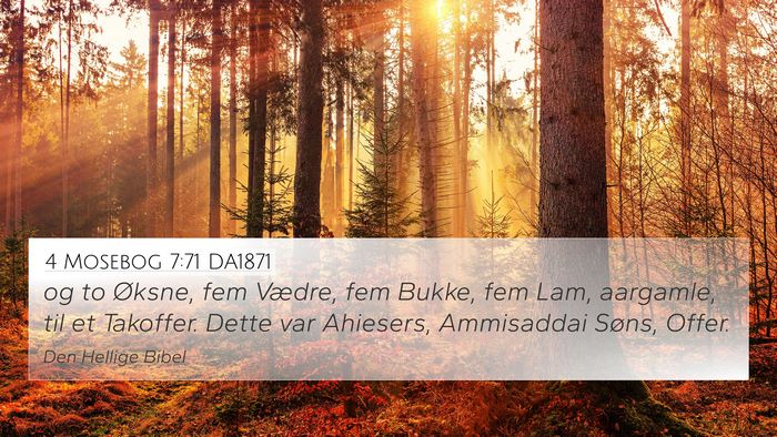 4 Mosebog 7:71 DA1871 Bible Verse Image