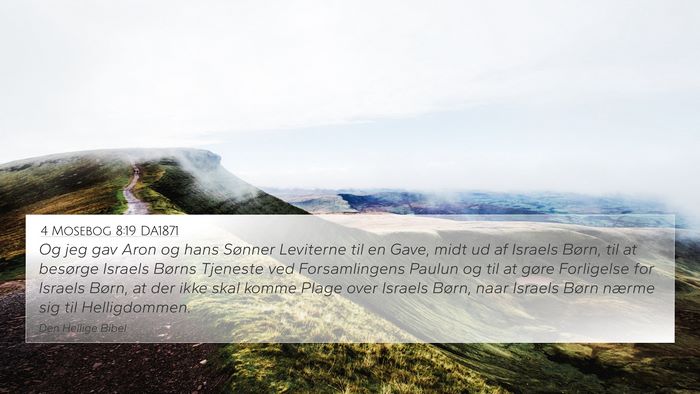 4 Mosebog 8:19 DA1871 Bible Verse Image