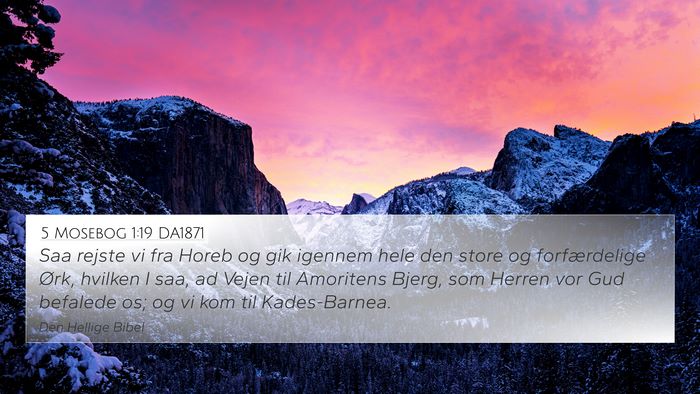 5 Mosebog 1:19 DA1871 Bible Verse Image