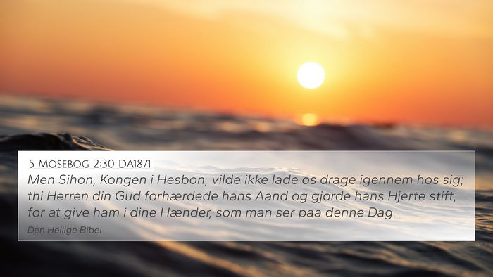 5 Mosebog 2:30 DA1871 Bible Verse Image
