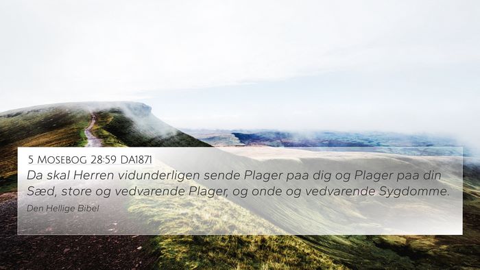 5 Mosebog 28:59 DA1871 Bible Verse Image
