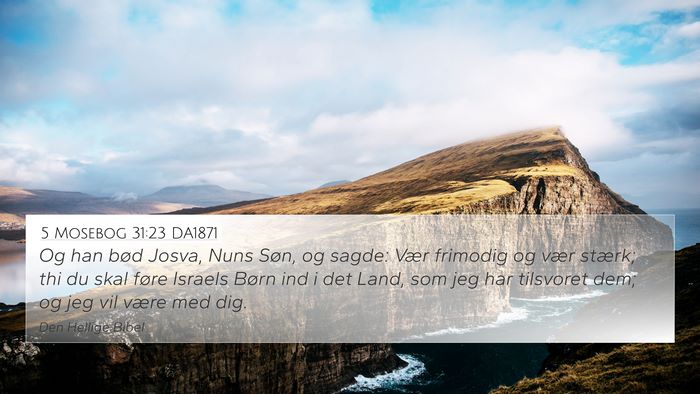 5 Mosebog 31:23 DA1871 Bible Verse Image