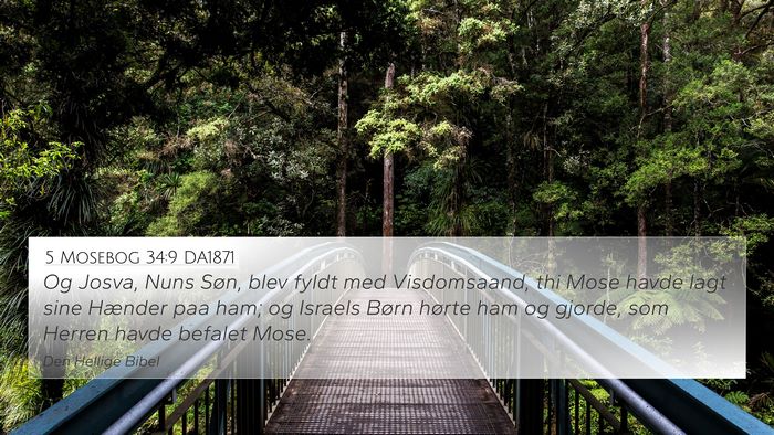 5 Mosebog 34:9 DA1871 Bible Verse Image