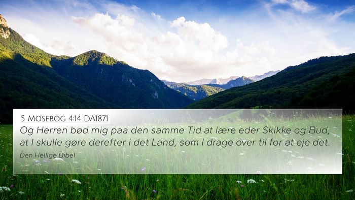 5 Mosebog 4:14 DA1871 Bible Verse Image