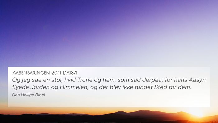 Aabenbaringen 20:11 DA1871 Bible Verse Image