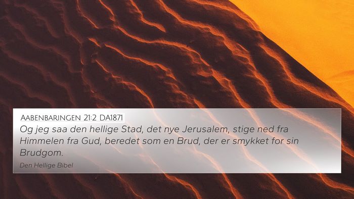 Aabenbaringen 21:2 DA1871 Bible Verse Image