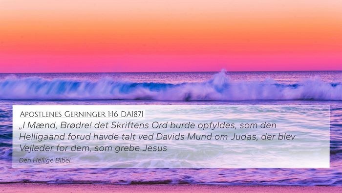 Apostlenes Gerninger 1:16 DA1871 Bible Verse Image