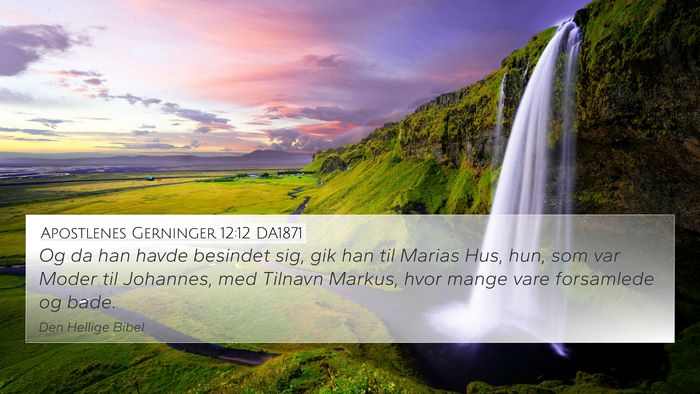 Apostlenes Gerninger 12:12 DA1871 Bible Verse Image