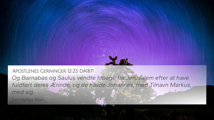 Apostlenes Gerninger 12:25 DA1871 Bible Verse Image