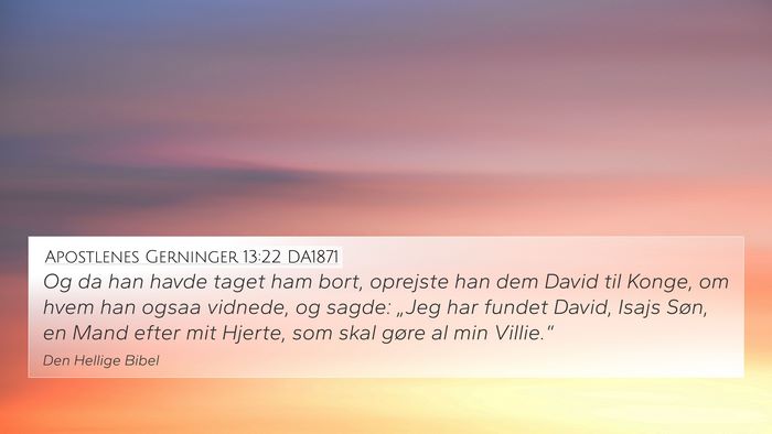 Apostlenes Gerninger 13:22 DA1871 Bible Verse Image