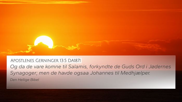 Apostlenes Gerninger 13:5 DA1871 Bible Verse Image