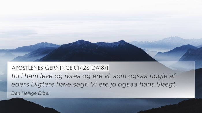 Apostlenes Gerninger 17:28 DA1871 Bible Verse Image