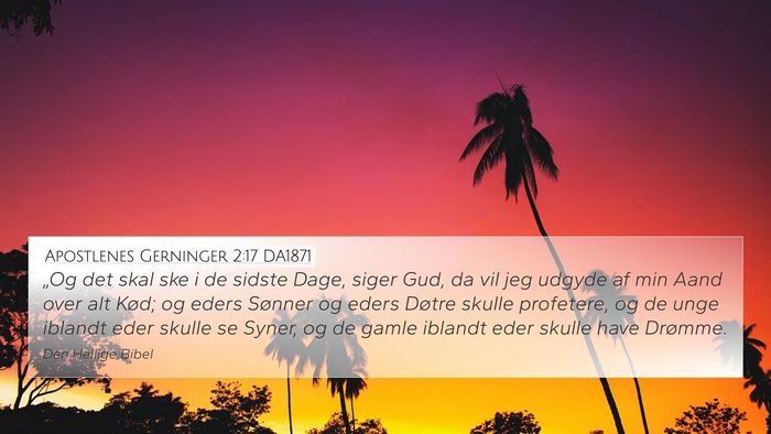 Apostlenes Gerninger 2:17 DA1871 Bible Verse Image