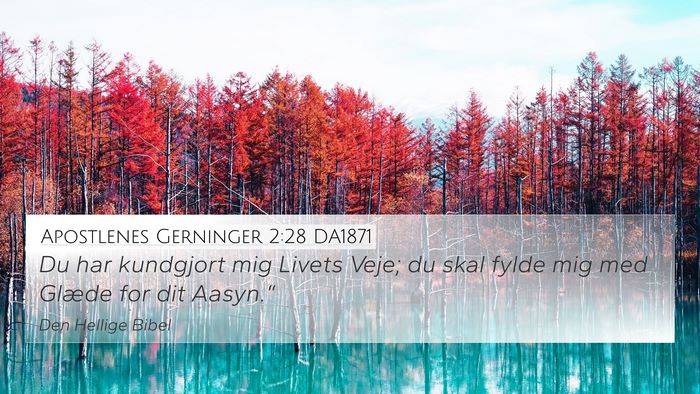 Apostlenes Gerninger 2:28 DA1871 Bible Verse Image