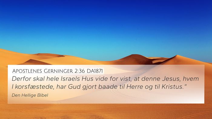 Apostlenes Gerninger 2:36 DA1871 Bible Verse Image