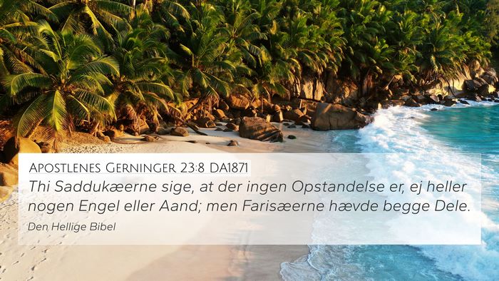 Apostlenes Gerninger 23:8 DA1871 Bible Verse Image