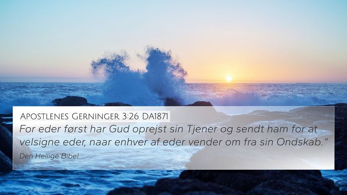 Apostlenes Gerninger 3:26 DA1871 Bible Verse Image
