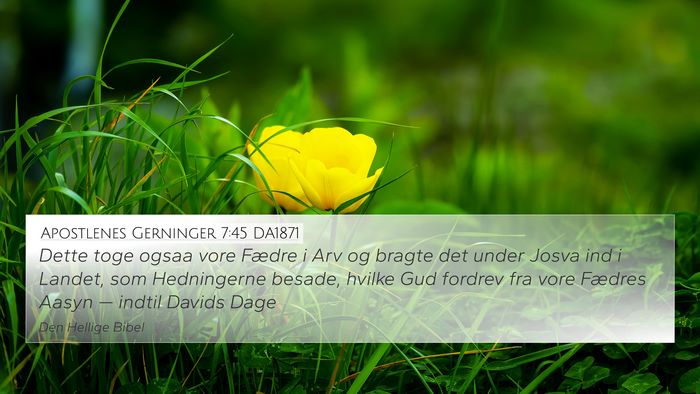 Apostlenes Gerninger 7:45 DA1871 Bible Verse Image