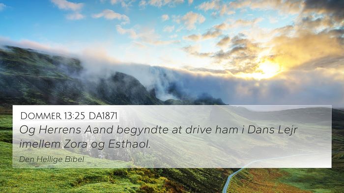 Dommer 13:25 DA1871 Bible Verse Image
