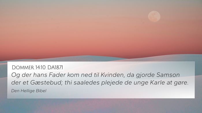 Dommer 14:10 DA1871 Bible Verse Image