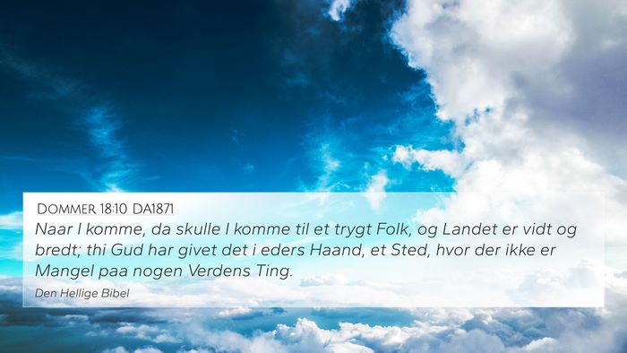 Dommer 18:10 DA1871 Bible Verse Image
