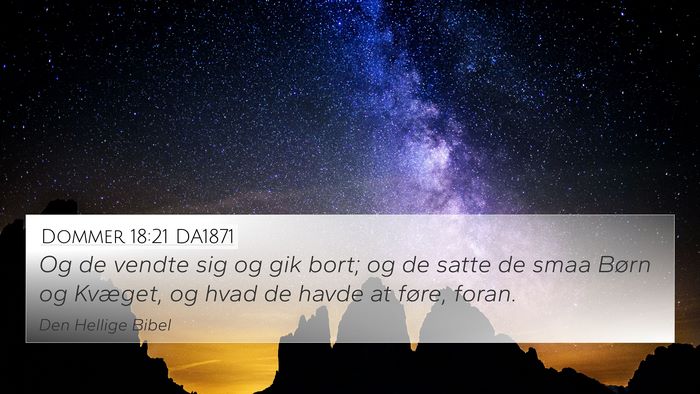 Dommer 18:21 DA1871 Bible Verse Image