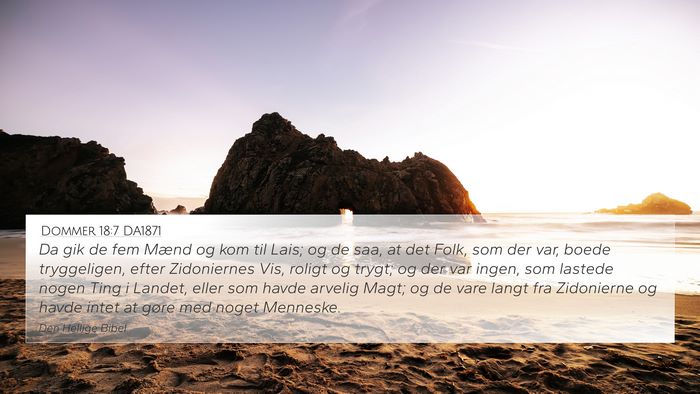 Dommer 18:7 DA1871 Bible Verse Image