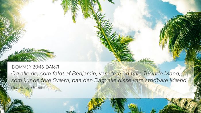 Dommer 20:46 DA1871 Bible Verse Image