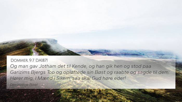 Dommer 9:7 DA1871 Bible Verse Image
