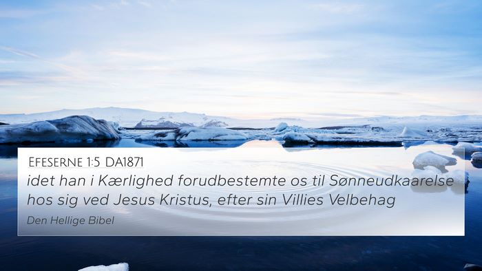 Efeserne 1:5 DA1871 Bible Verse Image
