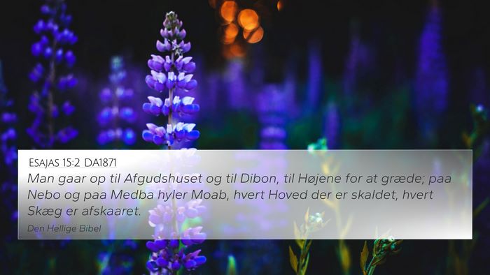 Esajas 15:2 DA1871 Bible Verse Image